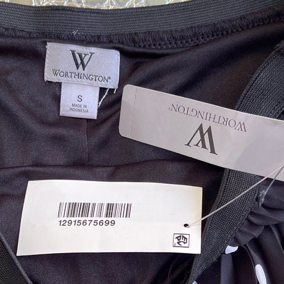 NWT Worthington polka Dot Pleated Skirt - Picture 5 of 6